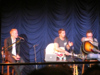 One of the Matchbox Twenty shows was a singer songwriter session -- they shared how they write songs and even played a couple of songs before they were actually songs - when they were still trying to write them - definitely my favorite show!!